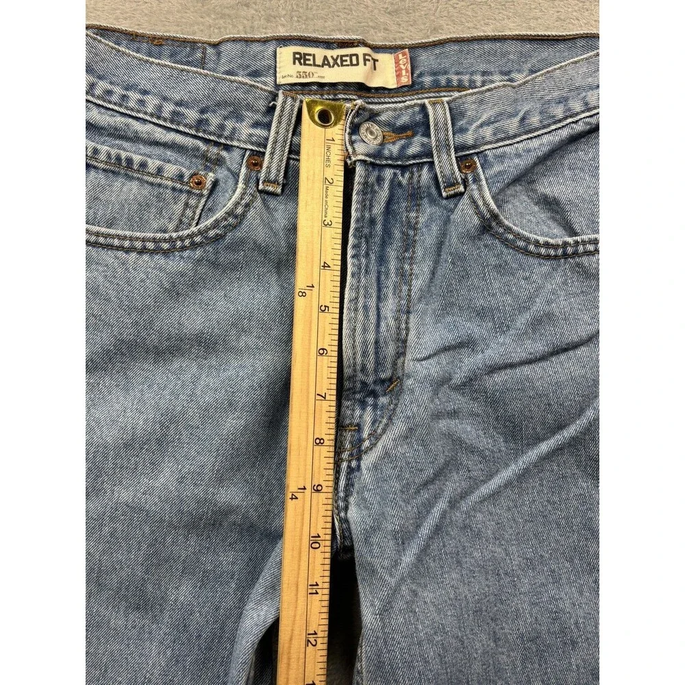 Levi's 550 Relaxed Fit Men's Jeans W31 L30 Light Wash Blue Denim